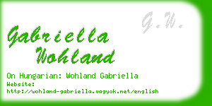 gabriella wohland business card